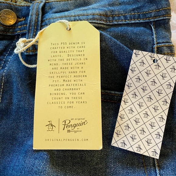 πHPπOriginal Penguin Boys Denim Medium Wash Straight Leg Blue Jeans - 8 - Picture 12 of 12